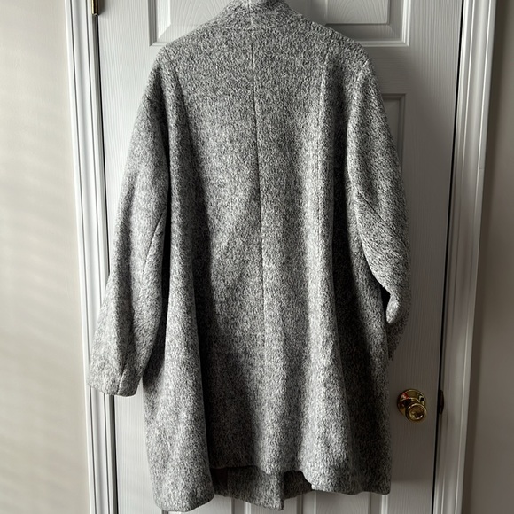 Torrid Marled Light Grey Hacci Funnel Neck Coat size 4 - Picture 8 of 12